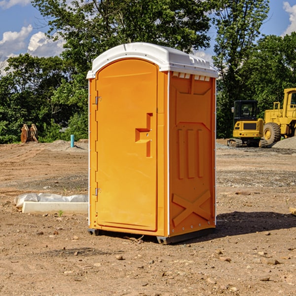 how often are the portable restrooms cleaned and serviced during a rental period in Willow Valley